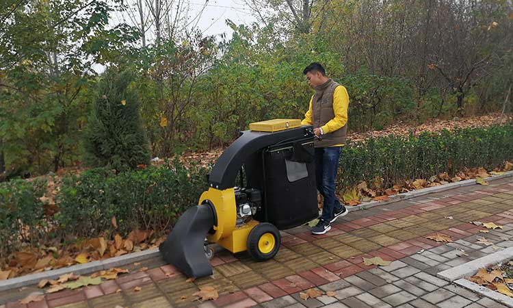 手推式吸葉機人行道吸葉作業 小型樹葉收集器