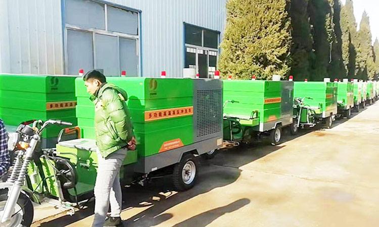 多功能高壓沖洗車準備裝車 高溫高壓沖洗車