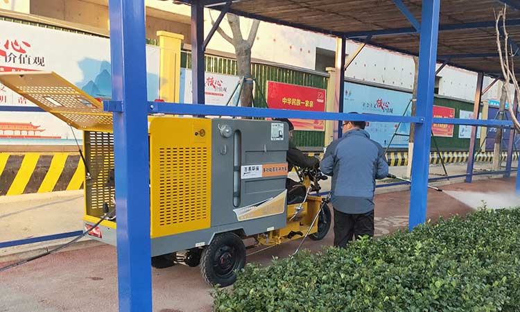 環衛高壓清洗車現場操作 電動高壓清洗車