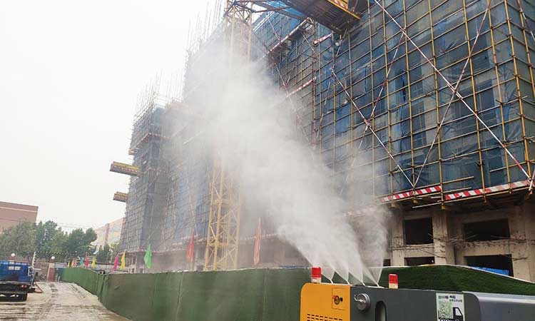 多功能高壓清洗車工地降塵作業 小型高壓清洗車