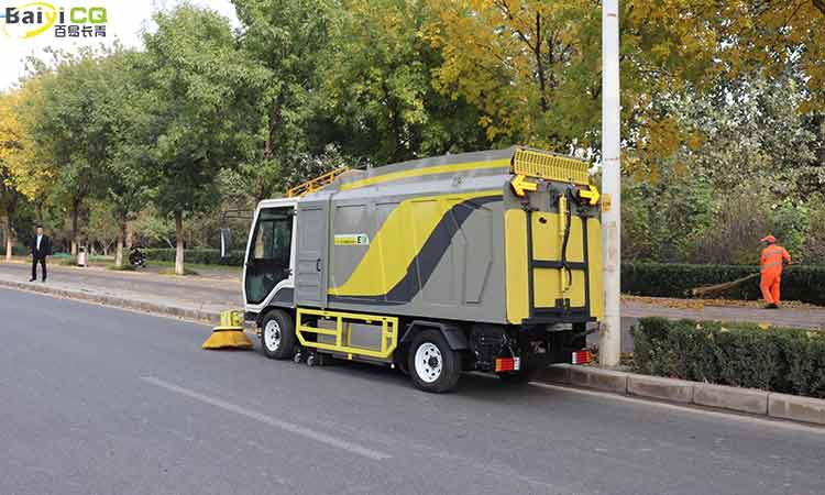 多功能四輪落葉收集車 大型樹葉收集車