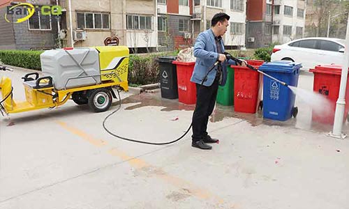 小型三輪高壓清洗車解決廠區物業清潔難題