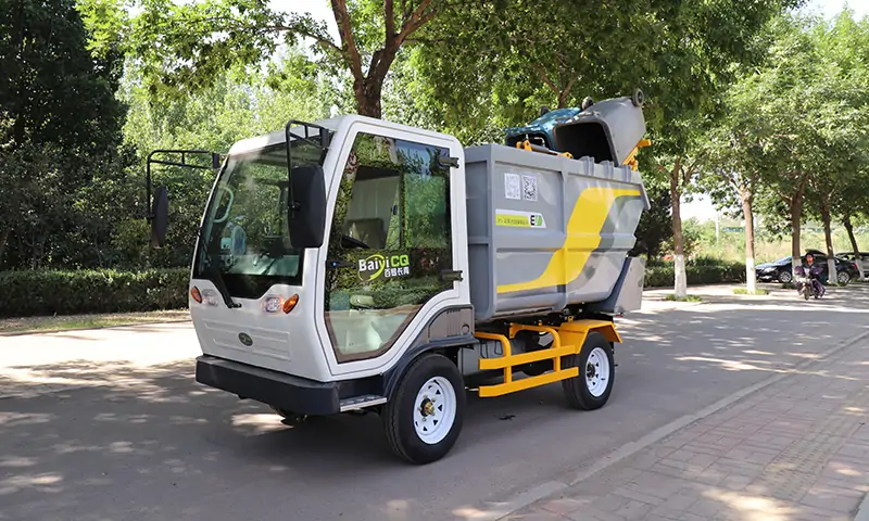 純電動小型垃圾車，市政物業(yè)街道垃圾轉(zhuǎn)運，操作簡單又靈活！