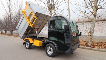 四輪側裝式垃圾清運車BY-L50工作模式