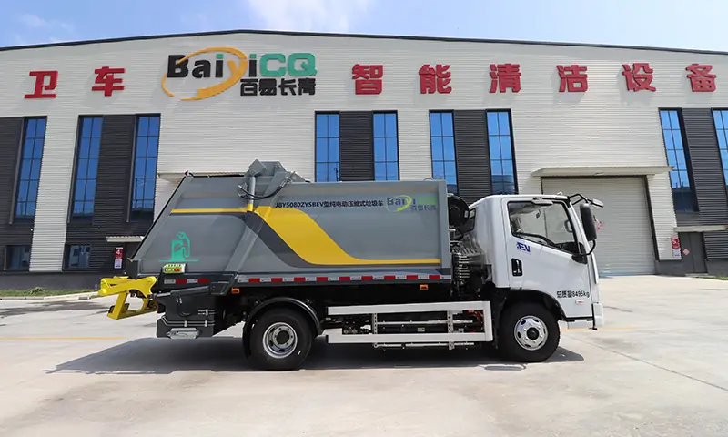 八噸新能源垃圾壓縮車-城市垃圾轉運超級大胃王